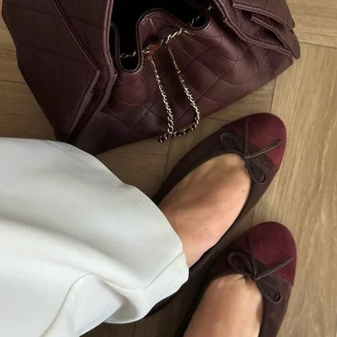 Bag 25 Bordeaux & Ballerina Flats – CH